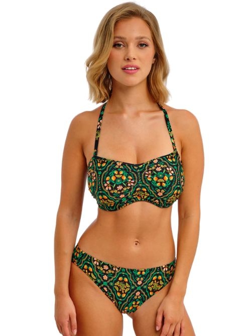 Freya Swim Sunset In Seville zwart/print bikini broekje