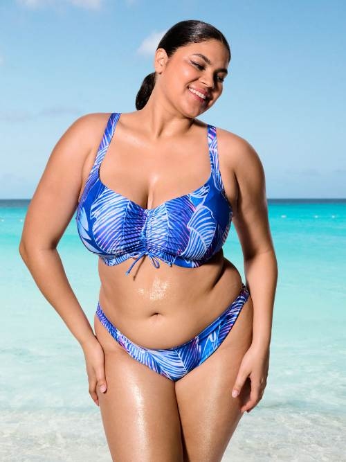 Elomi Swim Maluku Island blauw soft-cup bikinitop
