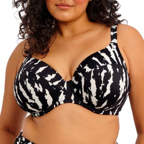 Elomi Swim Echo Shell zwart/wit soft-cup bikinitop