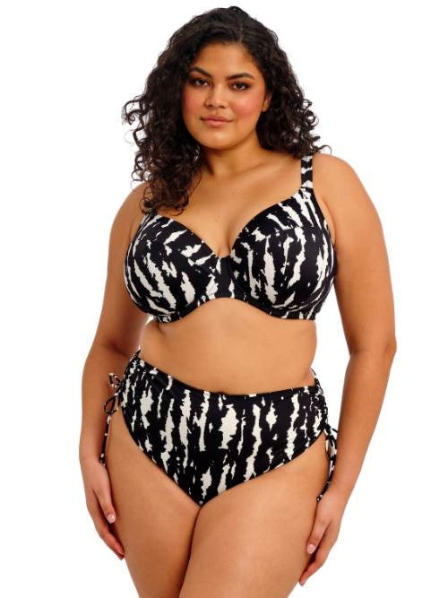 Elomi Swim Echo Shell zwart/wit soft-cup bikinitop