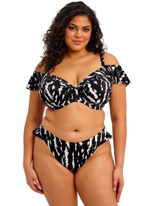 Elomi Swim Echo Shell zwart/wit soft-cup bikinitop
