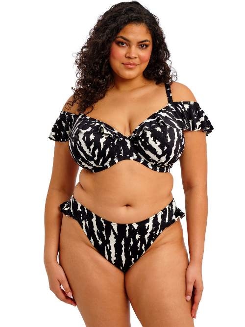 Elomi Swim Echo Shell zwart/wit bikini broekje