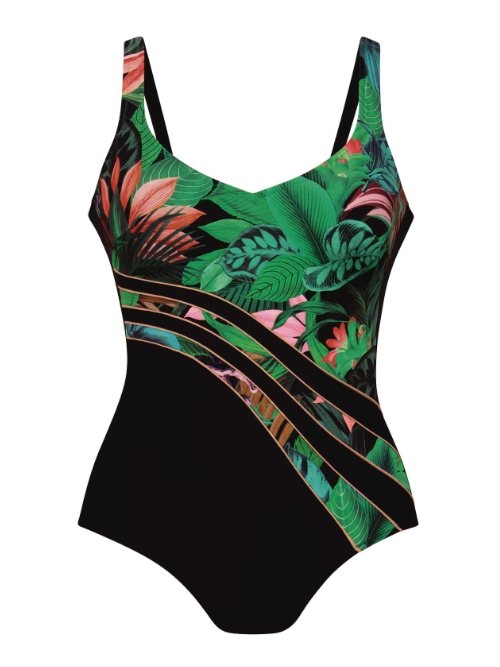 Anita Badmode Luella zwart/groen badpak