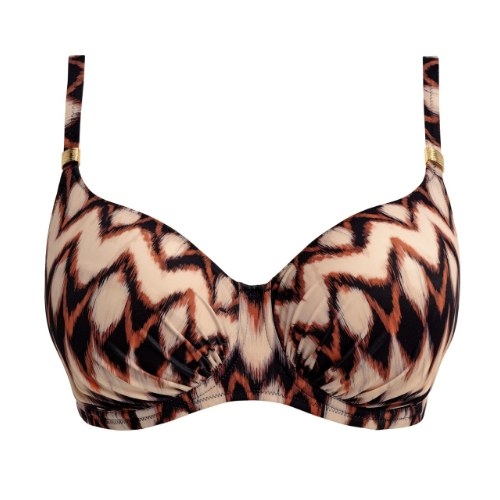 Fantasie Swim Sabana bruin/print soft-cup bikinitop