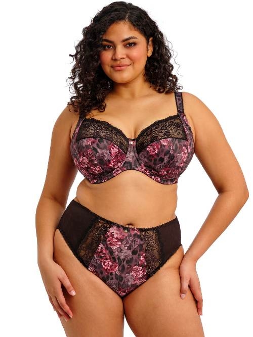 Elomi Morgan zwart/roze slip