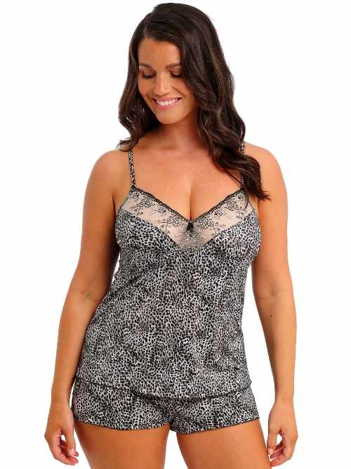 Fantasie Lingerie Lindsey zwart/print slaapshirt