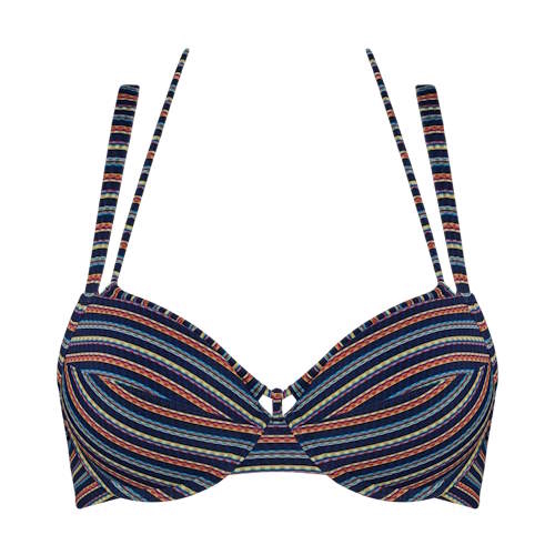 Marlies Dekkers Badmode sample Holi Vintage blauw/print push up bikinitop