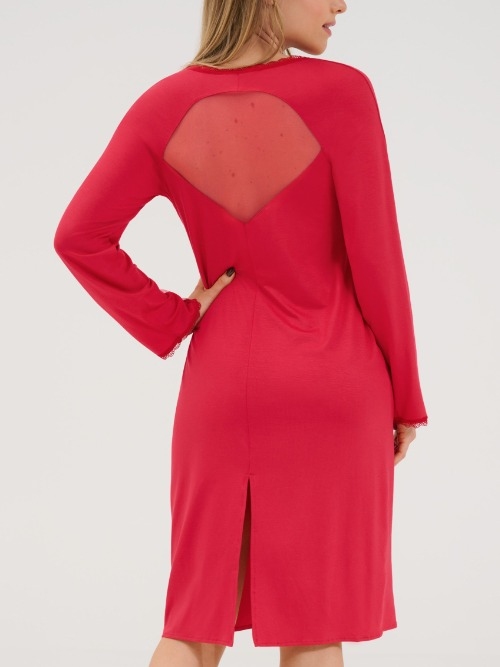 Lisca Sympathy rood nachthemd