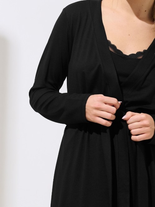 Lisca Evelyn zwart kimono