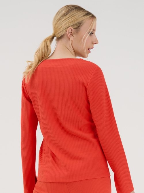 Lisca Lucky oranje pyjamashirt