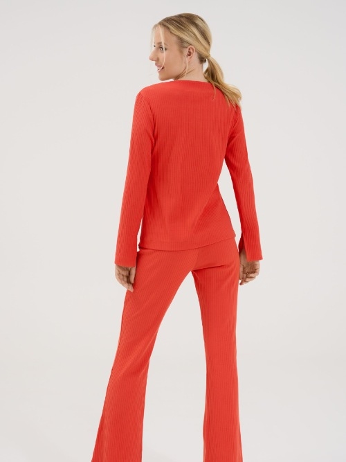 Lisca Lucky oranje pyjamashirt
