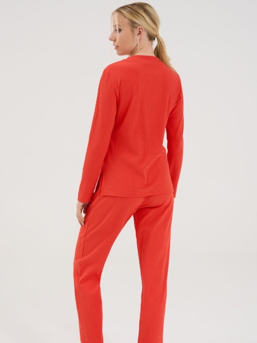 Lisca Lucky oranje pyjamabroek