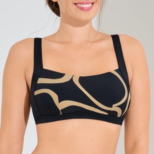 Lisca Swimwear Valencia zwart voorgevormde bikinitop