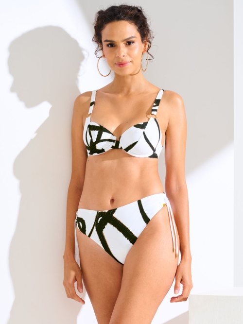 Lisca Swimwear Honolulu wit/zwart soft-cup bikinitop