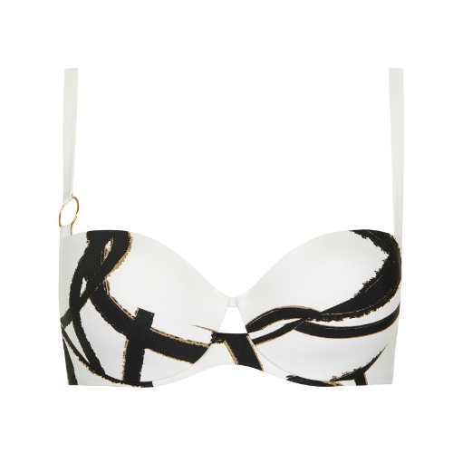 Lisca Swimwear Honolulu wit/zwart voorgevormde bikinitop