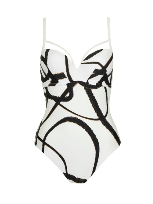 Lisca Swimwear Honolulu wit/zwart badpak