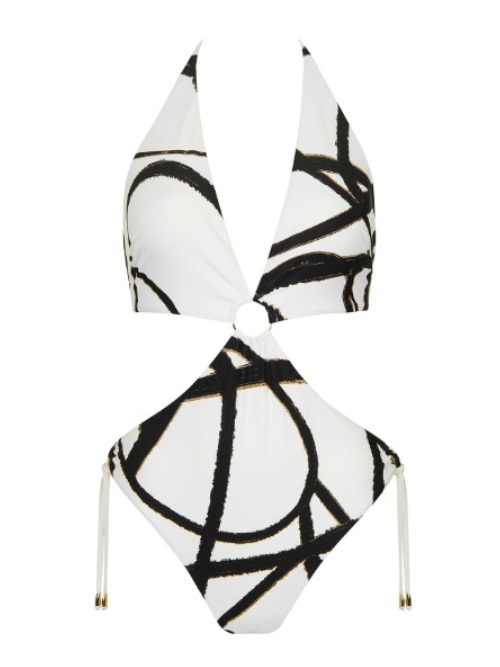 Lisca Swimwear Honolulu wit/zwart badpak