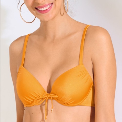 Lisca Swimwear Karpathos oker geel push up bikinitop