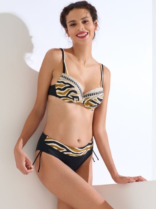 Lisca Swimwear Tanzania zwart voorgevormde bikinitop