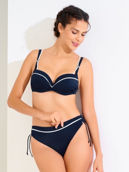 Lisca Swimwear Uvita blauw voorgevormde bikinitop