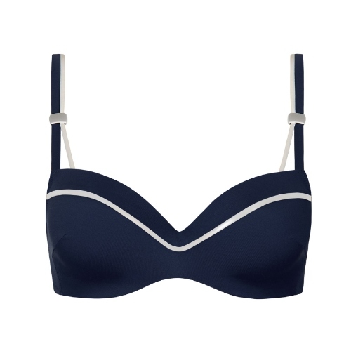 Lisca Swimwear Uvita blauw voorgevormde bikinitop