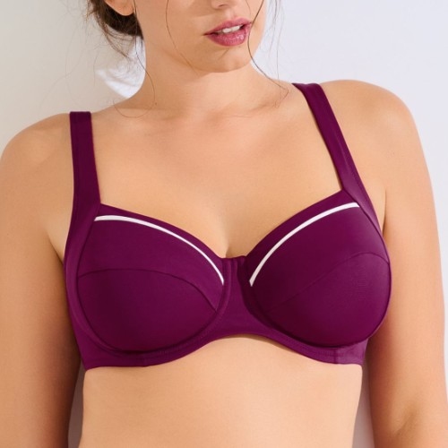 Lisca Swimwear Uvita bordeaux soft-cup bikinitop