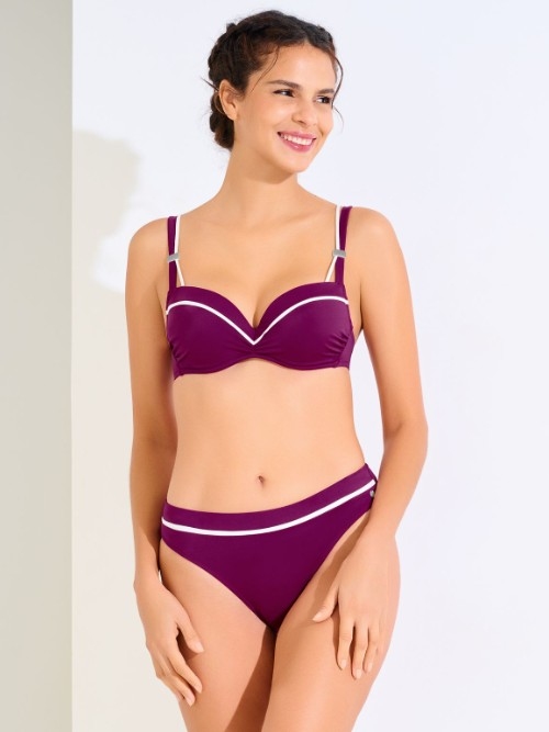 Lisca Swimwear Uvita bordeaux voorgevormde bikinitop