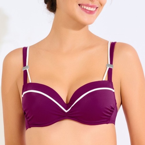 Lisca Swimwear Uvita bordeaux voorgevormde bikinitop