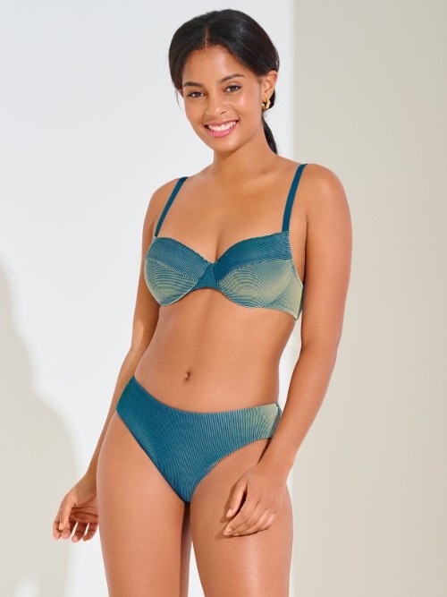 Lisca Swimwear Nairobi turquoise soft-cup bikinitop