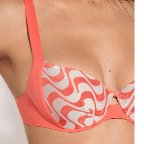 Lisca Swimwear Iceland coral soft-cup bikinitop