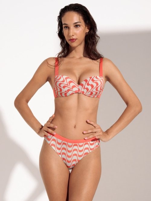 Lisca Swimwear Iceland coral voorgevormde bikinitop