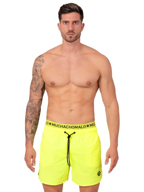 Muchachomalo Solid neon geel zwemshort