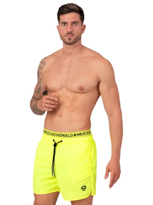 Muchachomalo Solid neon geel zwemshort