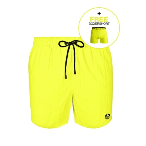 Muchachomalo Solid neon geel zwemshort