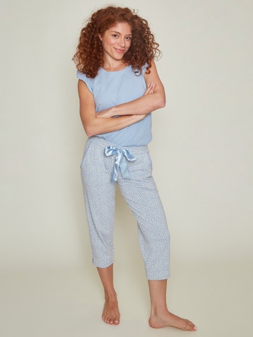 Charlie Choe Fresh Summer Nights blauw pyjamabroek