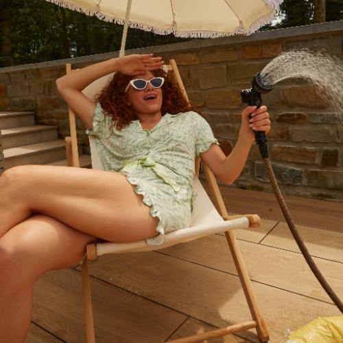 Charlie Choe Fresh Summer Nights groen pyjamashirt