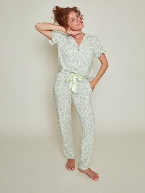 Charlie Choe Fresh Summer Nights groen pyjamashirt
