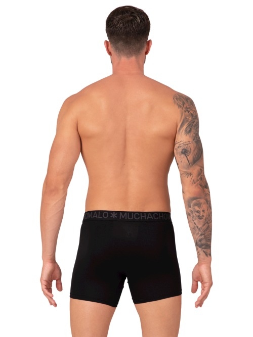 Muchachomalo Bamboo zwart/blauw bamboe boxershort