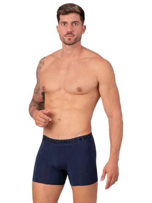 Muchachomalo Bamboo marine blauw bamboe boxershort