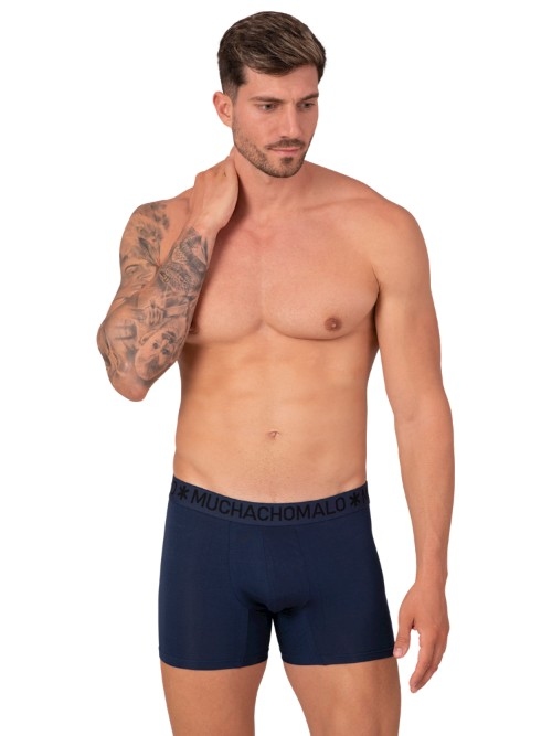 Muchachomalo Bamboo marine blauw bamboe boxershort