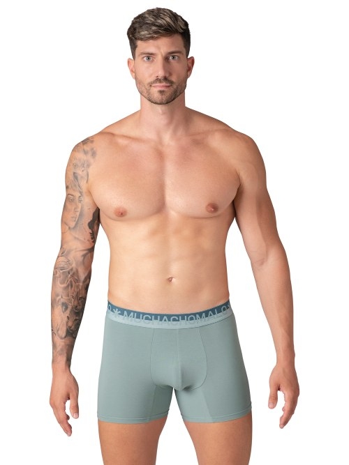 Muchachomalo Solid blauw katoenen boxershort