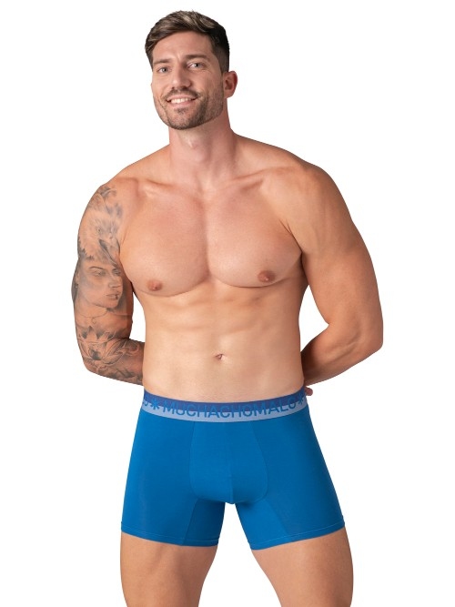 Muchachomalo Solid blauw katoenen boxershort