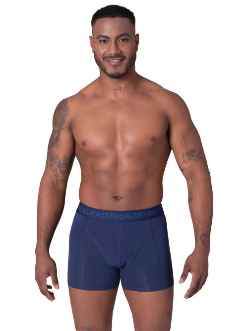 Muchachomalo Solid marine blauw/blauw boxershort
