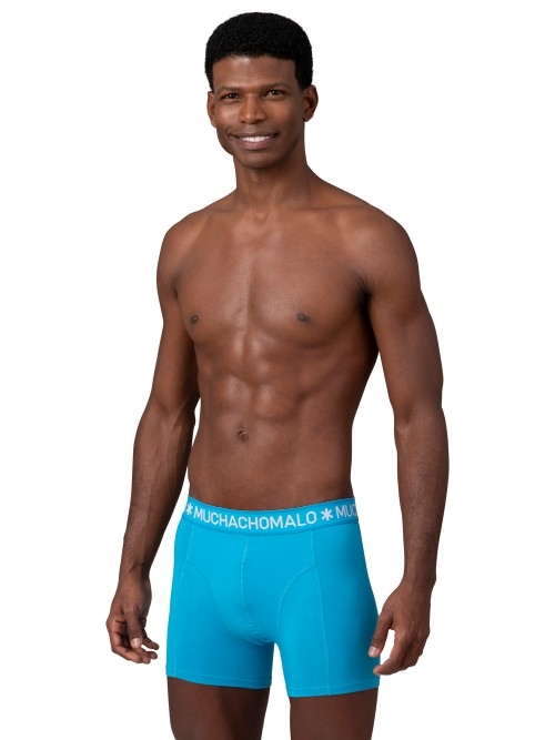 Muchachomalo Solid blauw/roze boxershort