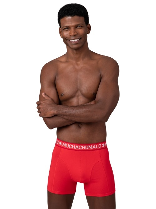 Muchachomalo Solid blauw/roze boxershort