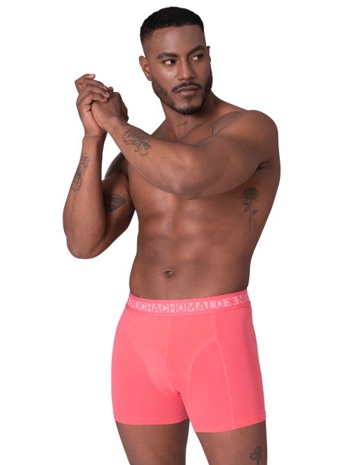 Muchachomalo Solid groen/roze boxershort