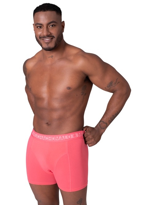 Muchachomalo Solid groen/roze boxershort
