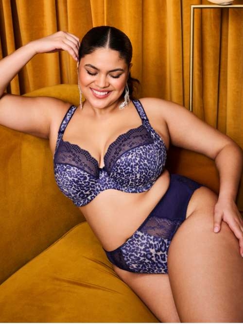 Elomi Lucie marine blauw high brief