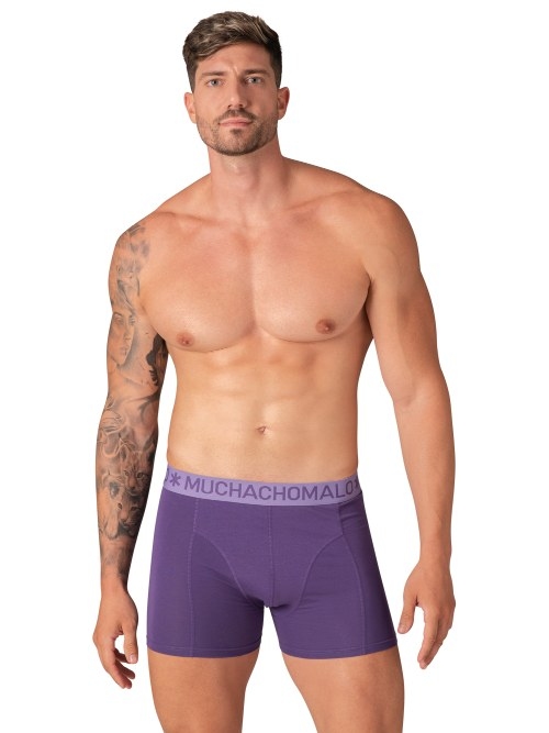 Muchachomalo Solid blauw katoenen boxershort