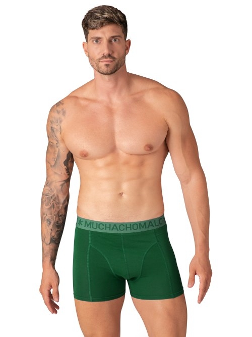Muchachomalo Solid blauw katoenen boxershort